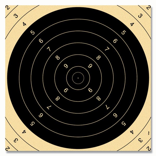 300 metre rifle target to ISSF dimensions