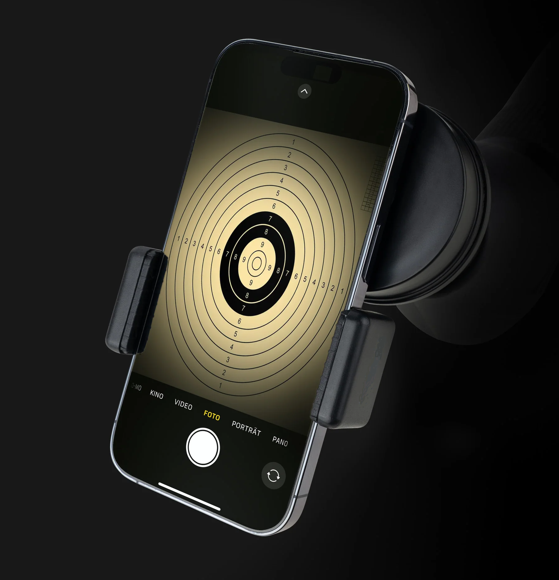 Smartphone in a mount on the spotting-scope eyepiece
