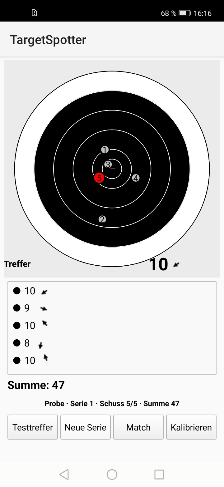App view on the smartphone